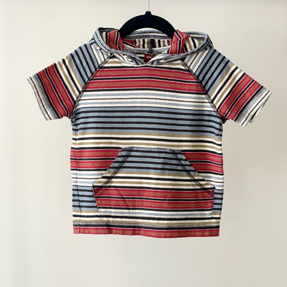 Tea Collection Short Sleeve Happy Hoodie